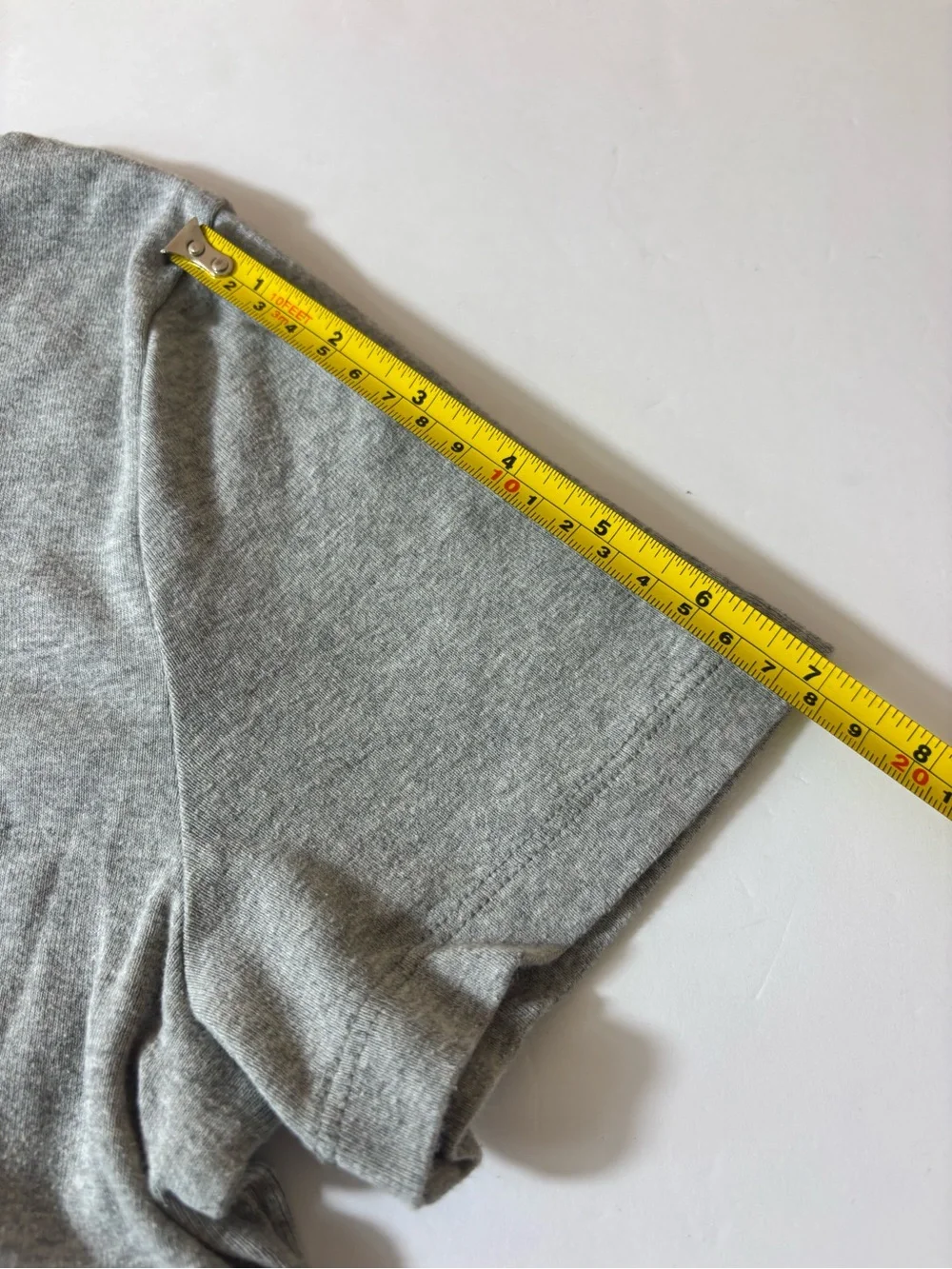 J. Crew Perfect Fit Short Sleeve Crew Neck Tee Babydoll Heather Gray Size Medium